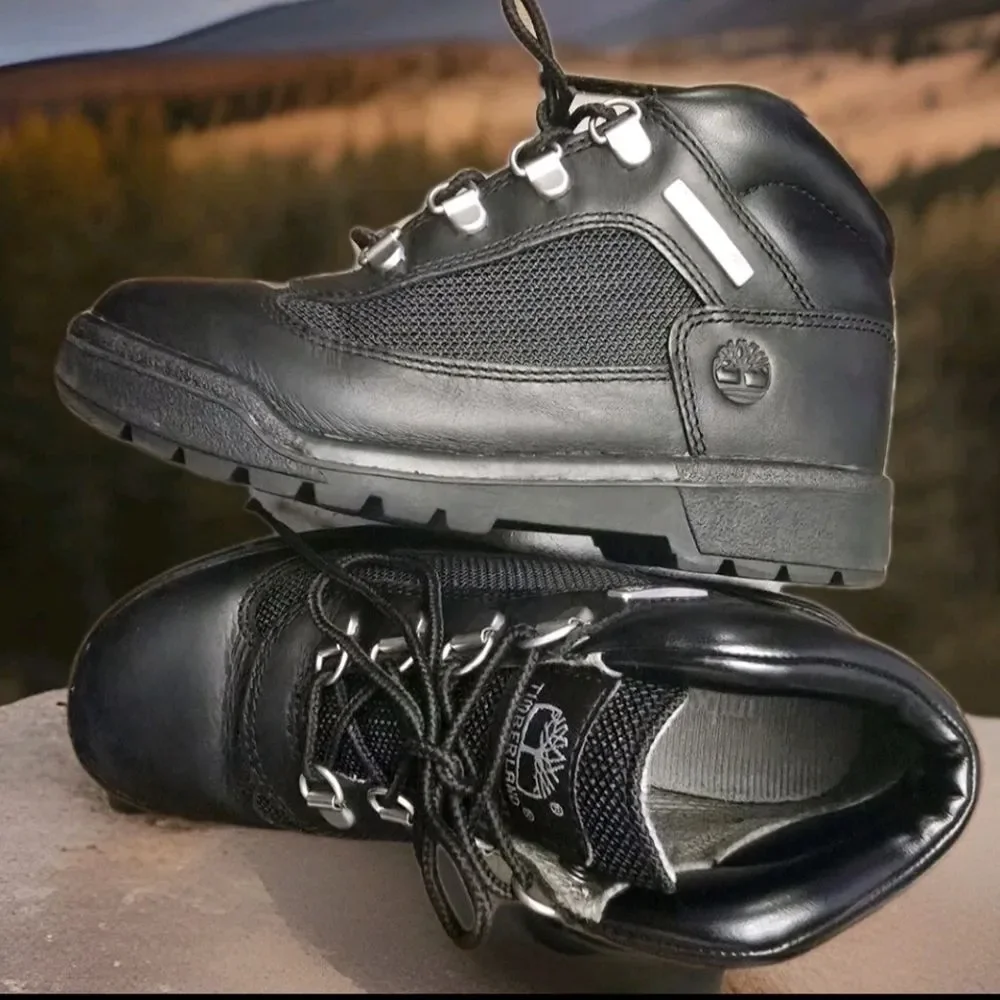 Timberland Boys Black Mid Hiker Boots – Size 2 Youth
